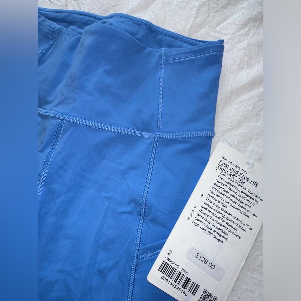 Brand new never worn blue Lululemon leggings
